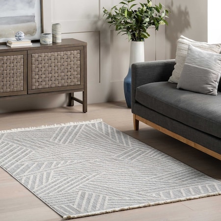 Nuloom Esmeray Modern Geometric Tasseled Area Rug 4ft x 6ft EPAL02A-406